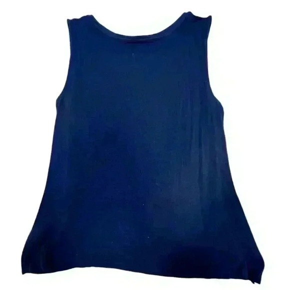 A.N.A. Women's Navy Scoop Neck Twist Front Tank SIZE-LARGE - Picture 2 of 5